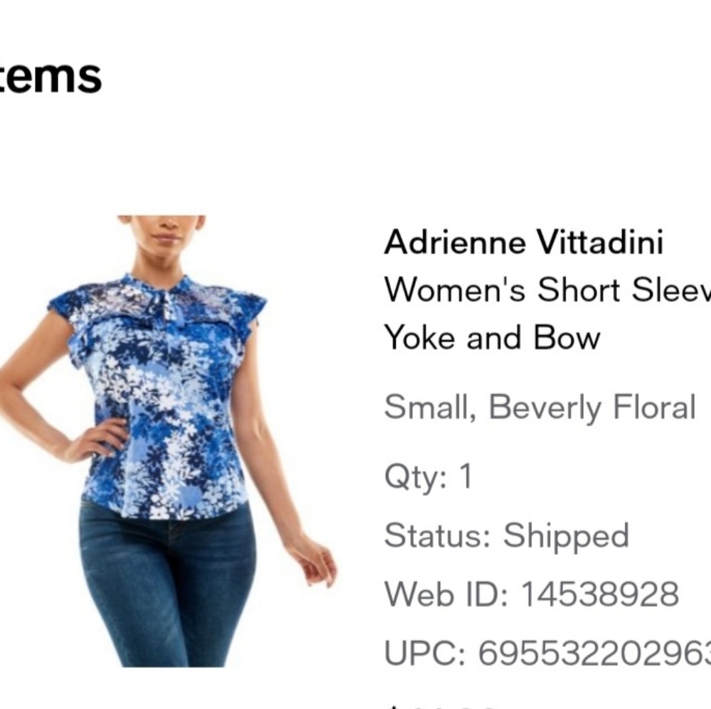 Adrienne Vittadini top. Size S